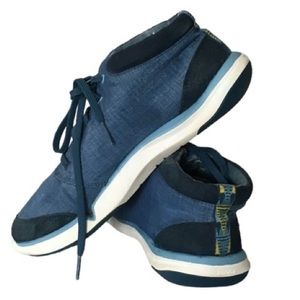Teva Women’s Blue Suede Canvas Lace Comfort Sneakers Shoes 9